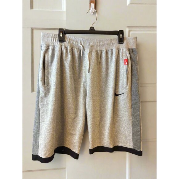 Nike Men’s 5X Gray Cotton Shorts w/ Zipper Pockets & Drawstring Waist - Picture 1 of 4